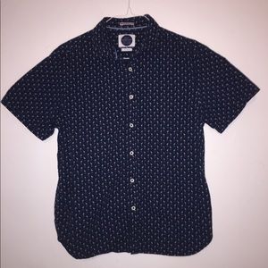 Denim & Flower Button Up